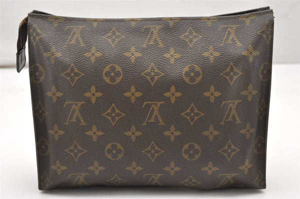 Auth Louis Vuitton Monogram Poche Toilette 26 Cosmetics Pouch Old Model LV 5666K