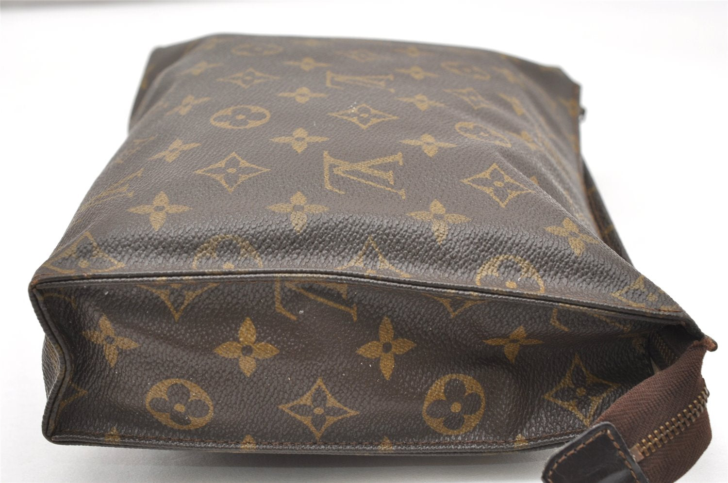 Auth Louis Vuitton Monogram Poche Toilette 26 Cosmetics Pouch Old Model LV 5666K