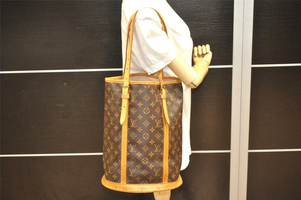 Authentic Louis Vuitton Monogram Bucket GM Shoulder Tote Bag M42236 LV 5667J