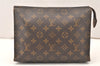 Auth Louis Vuitton Monogram Poche Toilette 26 Cosmetics Pouch Old Model LV 5667K