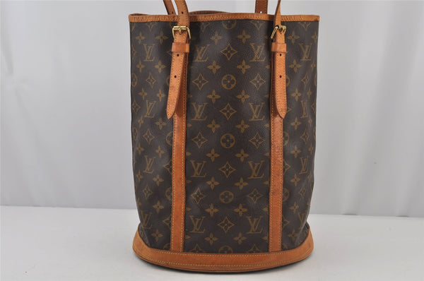 Authentic Louis Vuitton Monogram Bucket GM Shoulder Tote Bag M42236 Junk 5668J