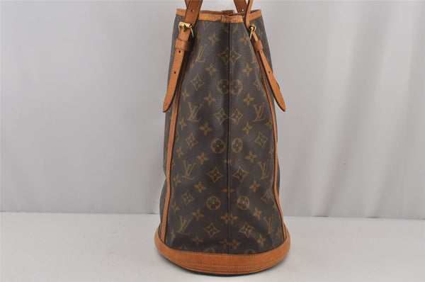 Authentic Louis Vuitton Monogram Bucket GM Shoulder Tote Bag M42236 Junk 5668J