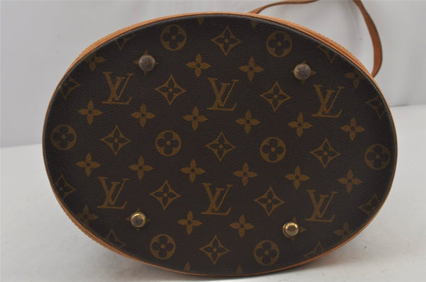 Authentic Louis Vuitton Monogram Bucket GM Shoulder Tote Bag M42236 Junk 5668J