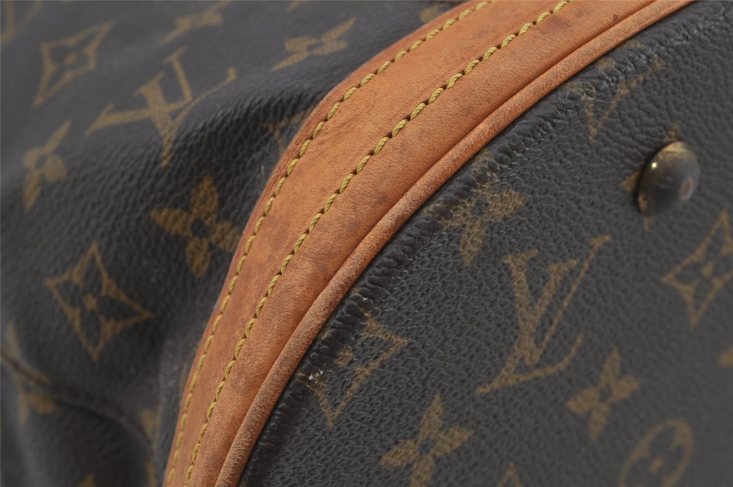 Authentic Louis Vuitton Monogram Bucket GM Shoulder Tote Bag M42236 Junk 5668J