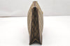 Authentic GUCCI Vintage Clutch Hand Bag Purse GG PVC Leather Brown 5668K