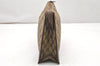 Authentic GUCCI Vintage Clutch Hand Bag Purse GG PVC Leather Brown 5668K
