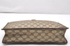 Authentic GUCCI Vintage Clutch Hand Bag Purse GG PVC Leather Brown 5668K