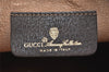 Authentic GUCCI Vintage Clutch Hand Bag Purse GG PVC Leather Brown 5668K