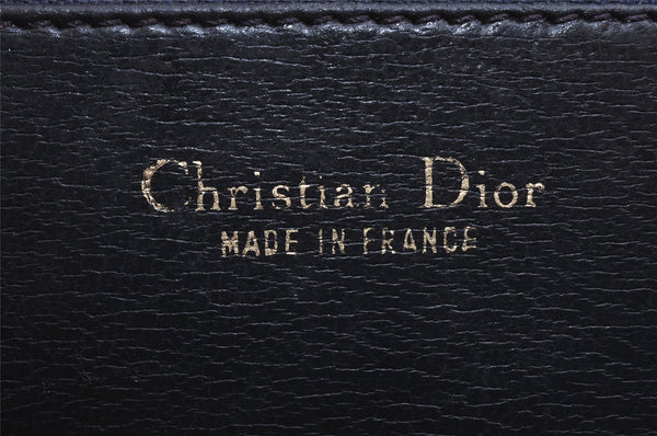 Authentic Christian Dior Vintage Shoulder Hand Bag Purse Leather Black 5669I