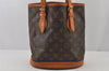 Authentic Louis Vuitton Monogram Bucket PM Shoulder Tote Bag M42238 Junk 5669J