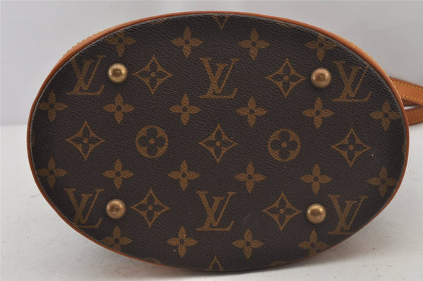 Authentic Louis Vuitton Monogram Bucket PM Shoulder Tote Bag M42238 Junk 5669J