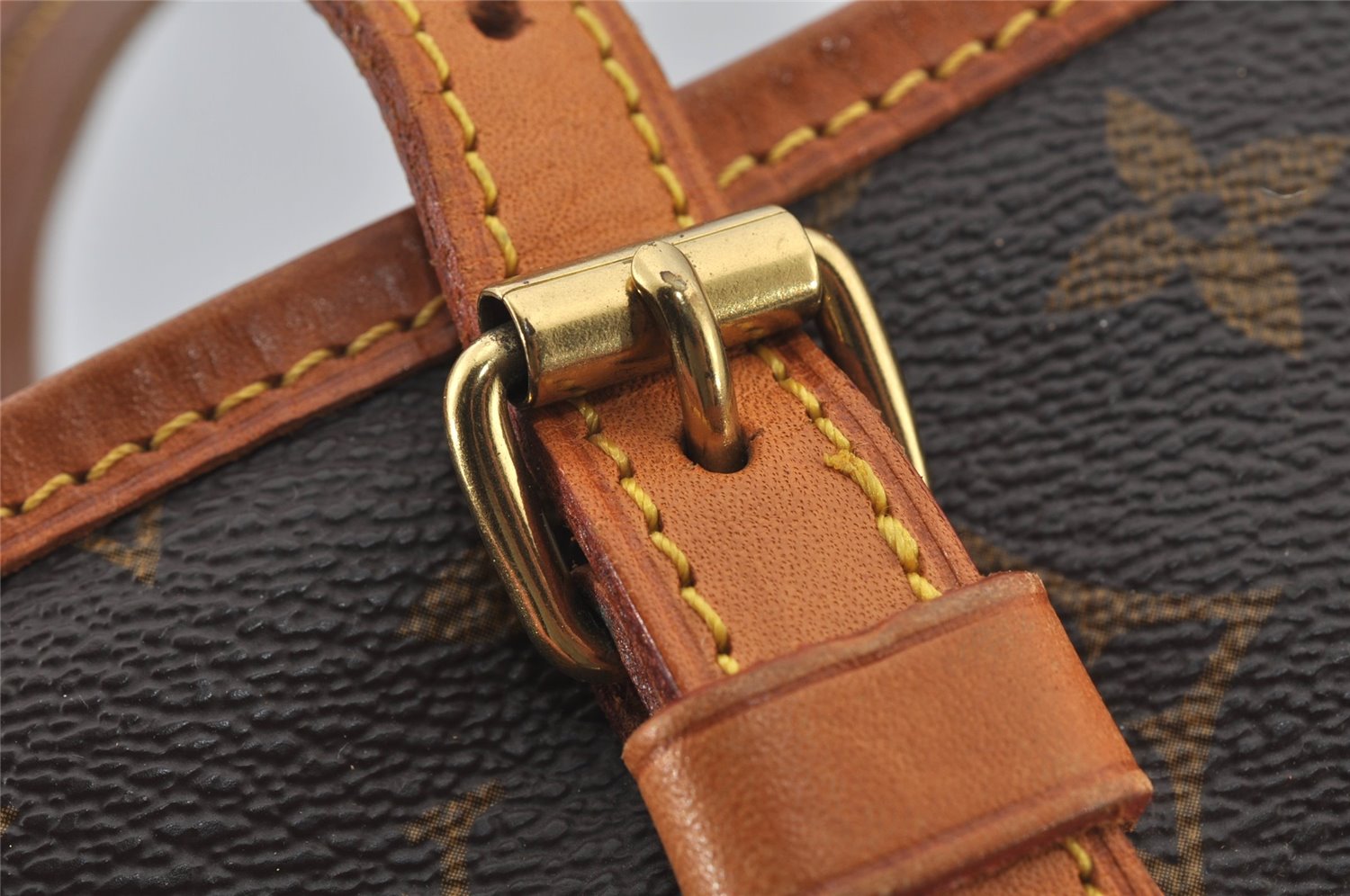 Authentic Louis Vuitton Monogram Bucket PM Shoulder Tote Bag M42238 Junk 5669J