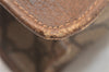 Authentic GUCCI Vintage Clutch Hand Bag Purse GG PVC Leather Brown 5669K