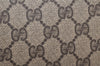 Authentic GUCCI Vintage Clutch Hand Bag Purse GG PVC Leather Brown 5669K