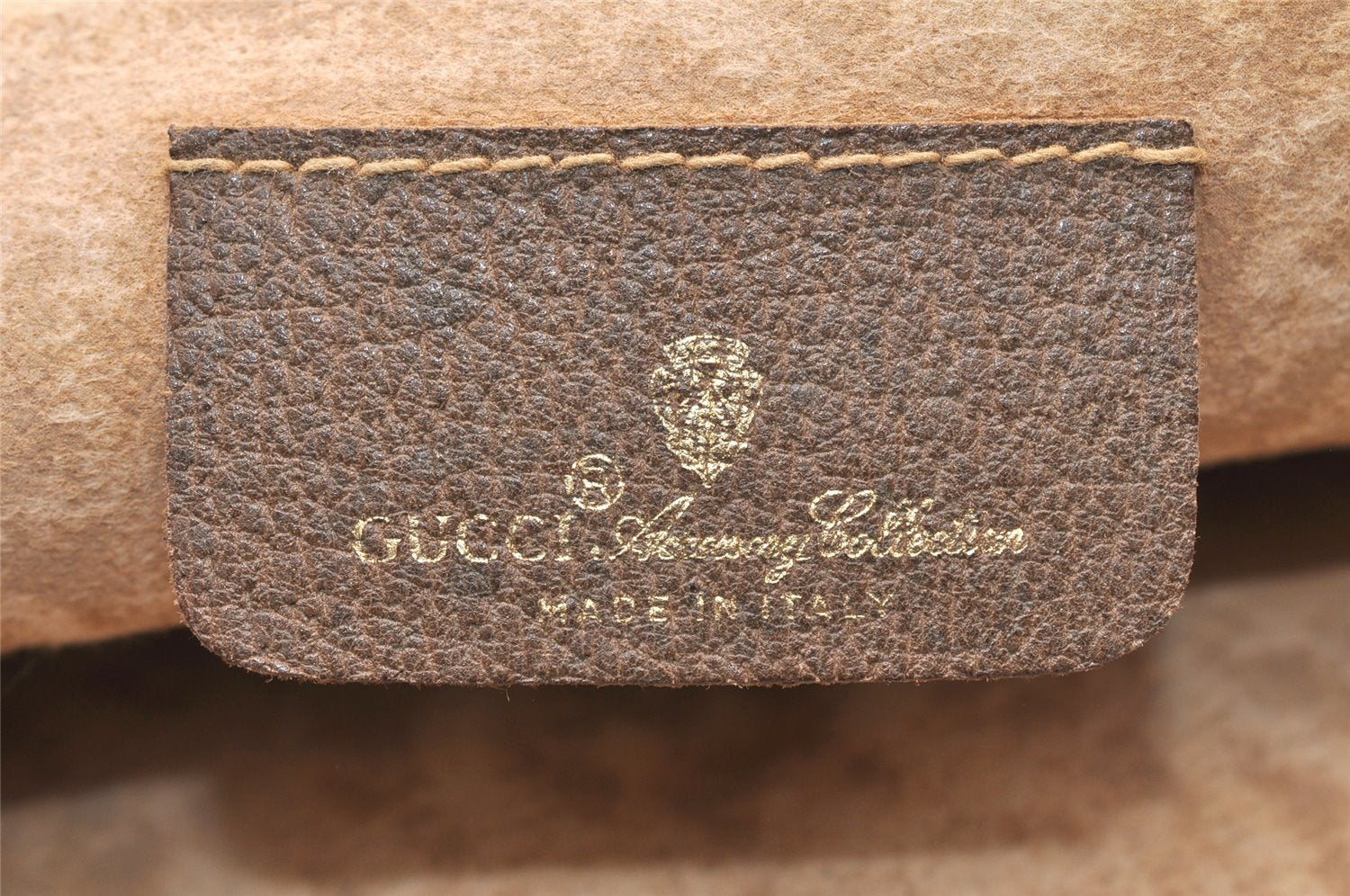 Authentic GUCCI Vintage Clutch Hand Bag Purse GG PVC Leather Brown 5669K