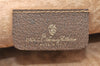 Authentic GUCCI Vintage Clutch Hand Bag Purse GG PVC Leather Brown 5669K
