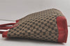 Authentic GUCCI Shoulder Tote Bag GG Canvas Leather 0021121 Black Beige 5670K
