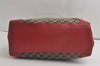 Authentic GUCCI Shoulder Tote Bag GG Canvas Leather 0021121 Black Beige 5670K