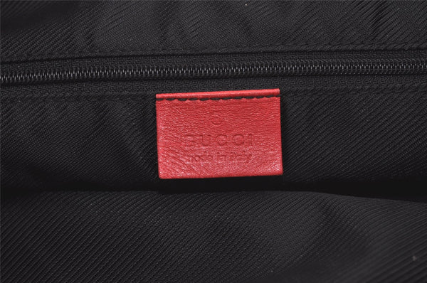 Authentic GUCCI Shoulder Tote Bag GG Canvas Leather 0021121 Black Beige 5670K