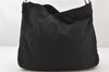 Authentic GUCCI Bamboo Shoulder Hand Bag Purse Nylon Leather 0011577 Black 5671K