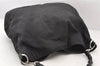 Authentic GUCCI Bamboo Shoulder Hand Bag Purse Nylon Leather 0011577 Black 5671K