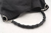 Authentic GUCCI Bamboo Shoulder Hand Bag Purse Nylon Leather 0011577 Black 5671K