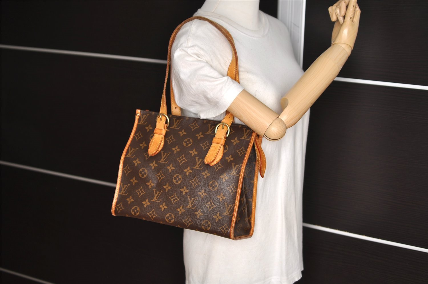 Authentic Louis Vuitton Monogram Popincourt Haut Shoulder Bag M40007 LV 5673I