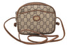 Authentic GUCCI GG Plus Shoulder Cross Body Bag PVC Leather Brown Junk 5673K