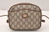 Authentic GUCCI GG Plus Shoulder Cross Body Bag PVC Leather Brown Junk 5673K