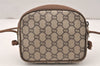 Authentic GUCCI GG Plus Shoulder Cross Body Bag PVC Leather Brown Junk 5673K