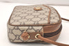Authentic GUCCI GG Plus Shoulder Cross Body Bag PVC Leather Brown Junk 5673K