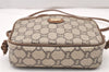 Authentic GUCCI GG Plus Shoulder Cross Body Bag PVC Leather Brown Junk 5673K