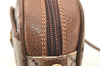 Authentic GUCCI GG Plus Shoulder Cross Body Bag PVC Leather Brown Junk 5673K
