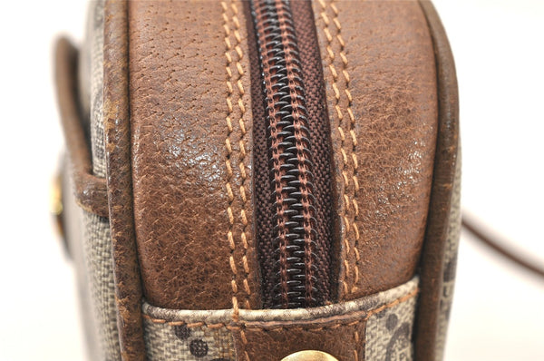 Authentic GUCCI GG Plus Shoulder Cross Body Bag PVC Leather Brown Junk 5673K