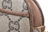 Authentic GUCCI GG Plus Shoulder Cross Body Bag PVC Leather Brown Junk 5673K