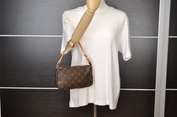 Authentic Louis Vuitton Monogram Pochette Accessoires Pouch M51980 LV 5674I