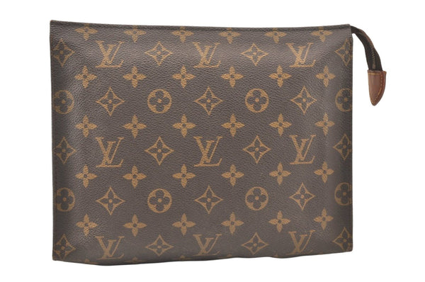 Authentic Louis Vuitton Monogram Poche Toilette 26 M47542 Cosmetics Pouch 5674K