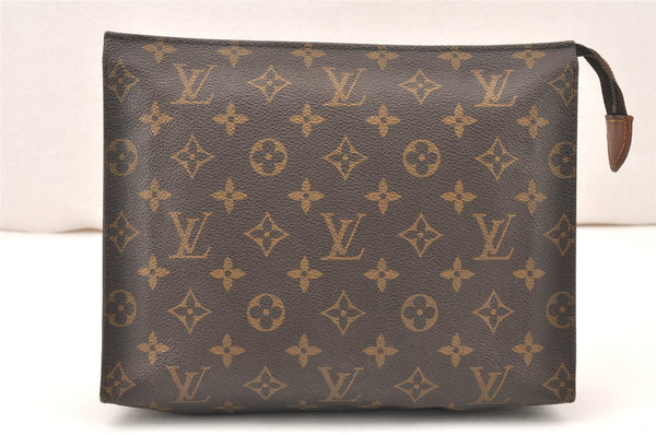 Authentic Louis Vuitton Monogram Poche Toilette 26 M47542 Cosmetics Pouch 5674K