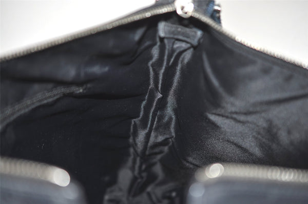 Authentic Christian Dior Trotter Shoulder Cross Body Bag Canvas Black 5675I