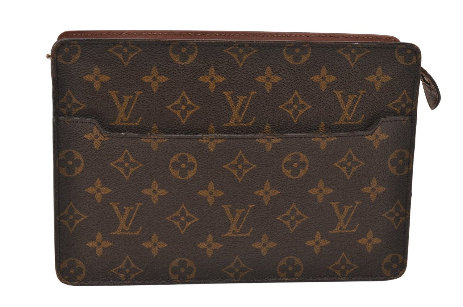 Authentic Louis Vuitton Monogram Pochette Homme Clutch Hand Bag M51795 LV 5675K