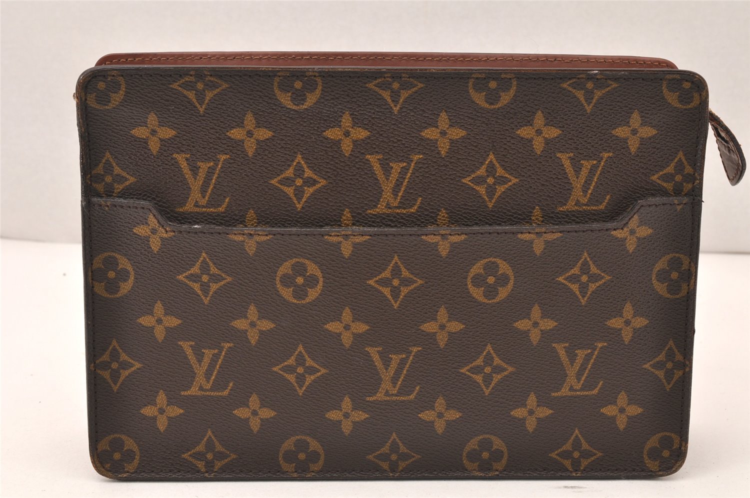 Authentic Louis Vuitton Monogram Pochette Homme Clutch Hand Bag M51795 LV 5675K