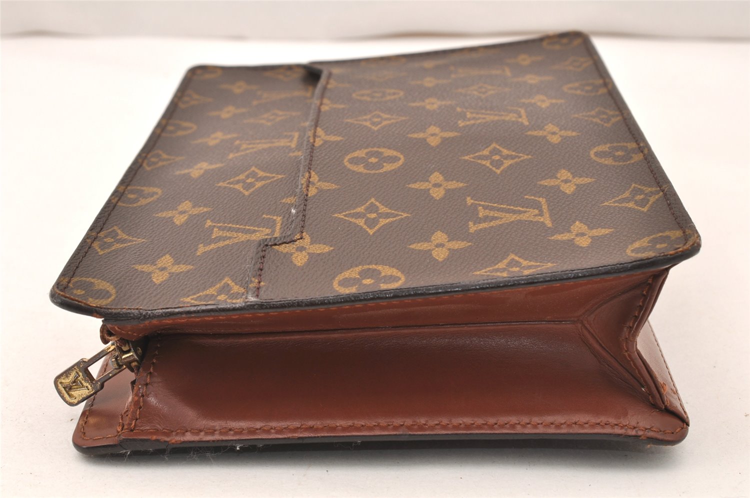 Authentic Louis Vuitton Monogram Pochette Homme Clutch Hand Bag M51795 LV 5675K