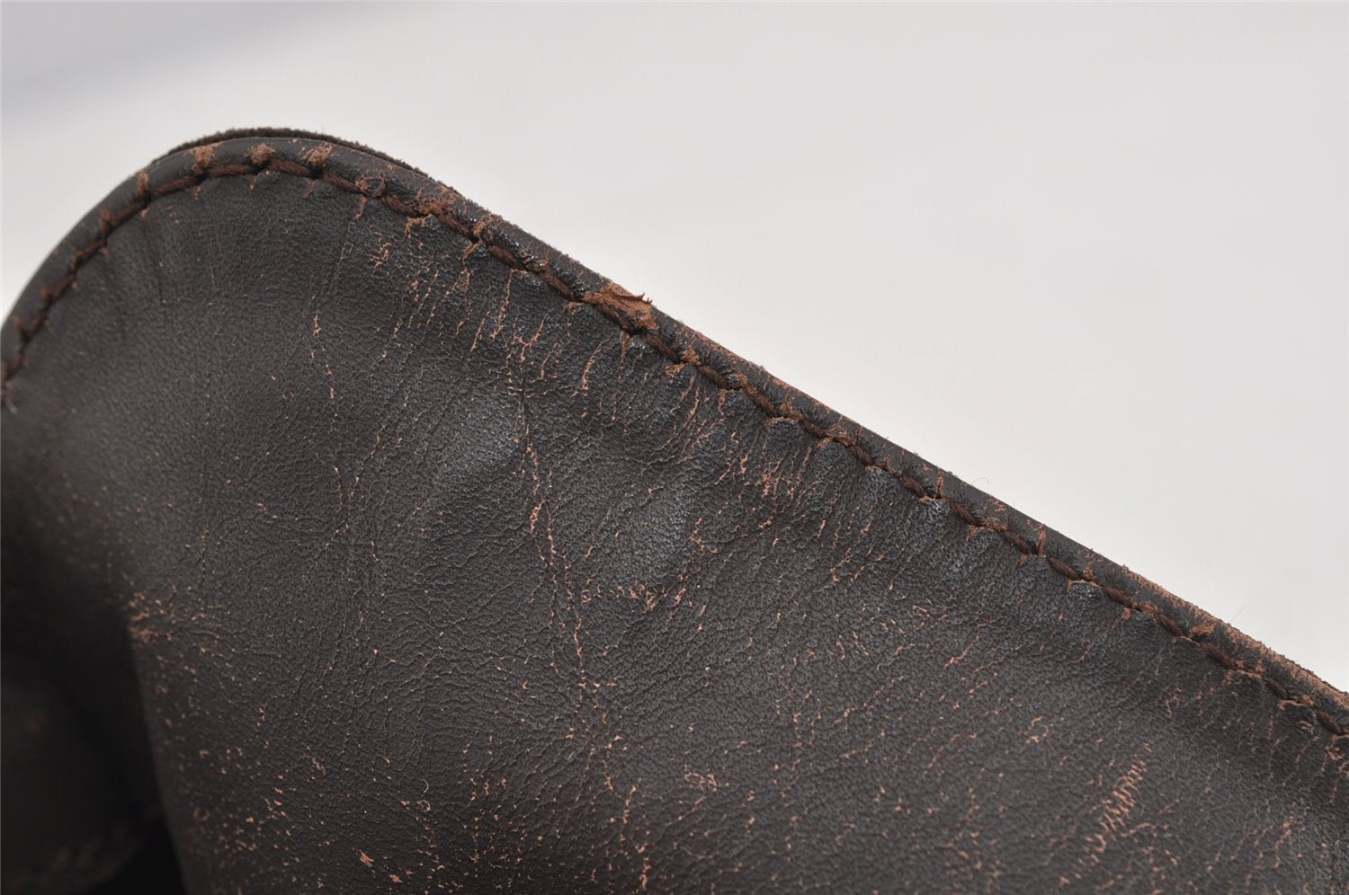 Authentic GUCCI Bamboo 2Way Shoulder Hand Bag Suede Leather Brown Junk 5676J