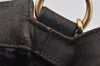 Authentic GUCCI Bamboo 2Way Shoulder Hand Bag Suede Leather Brown Junk 5676J