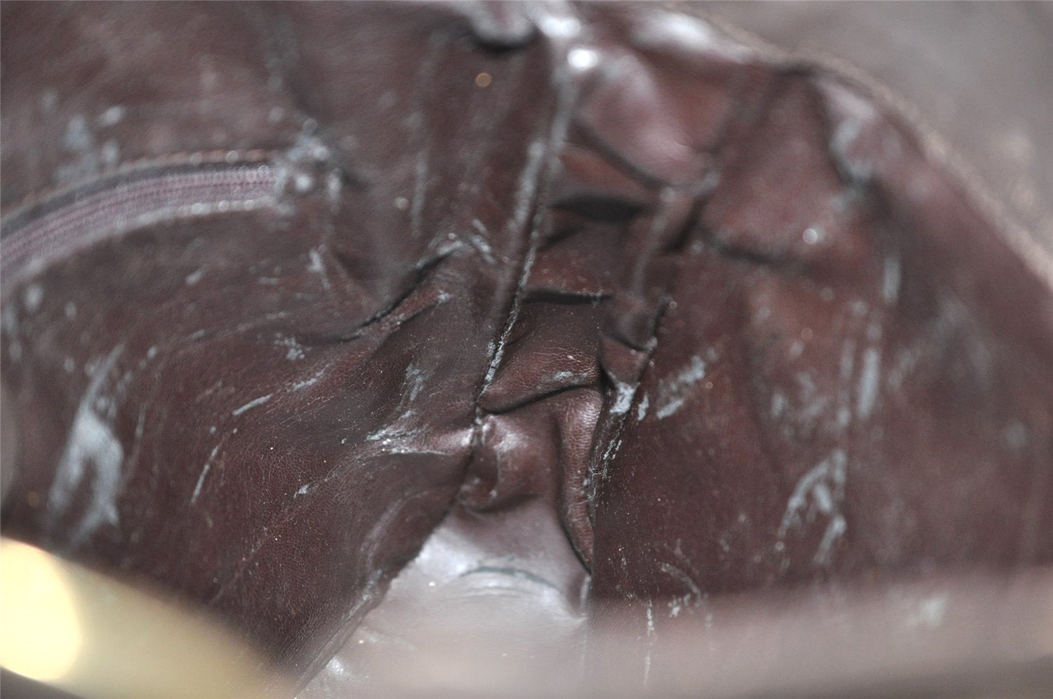 Authentic GUCCI Bamboo 2Way Shoulder Hand Bag Suede Leather Brown Junk 5676J