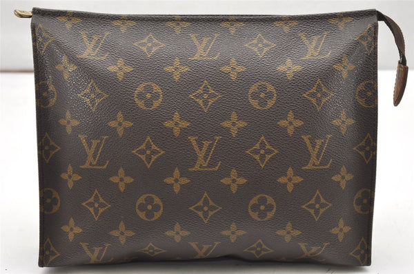 Authentic Louis Vuitton Monogram Poche Toilette 26 M47542 Cosmetics Pouch 5676K