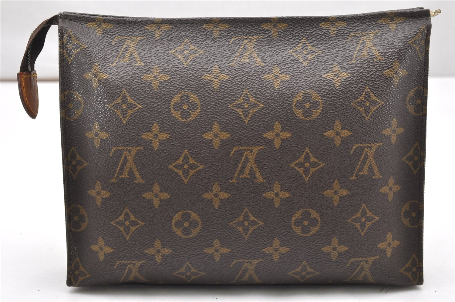 Authentic Louis Vuitton Monogram Poche Toilette 26 M47542 Cosmetics Pouch 5676K