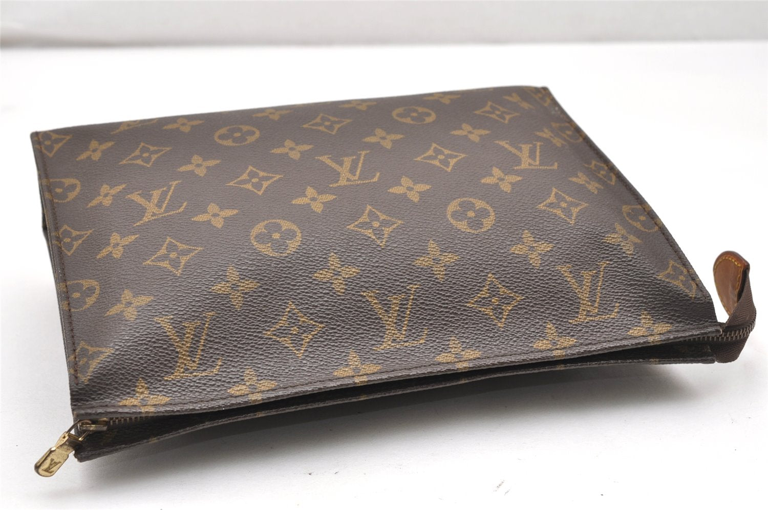 Authentic Louis Vuitton Monogram Poche Toilette 26 M47542 Cosmetics Pouch 5676K