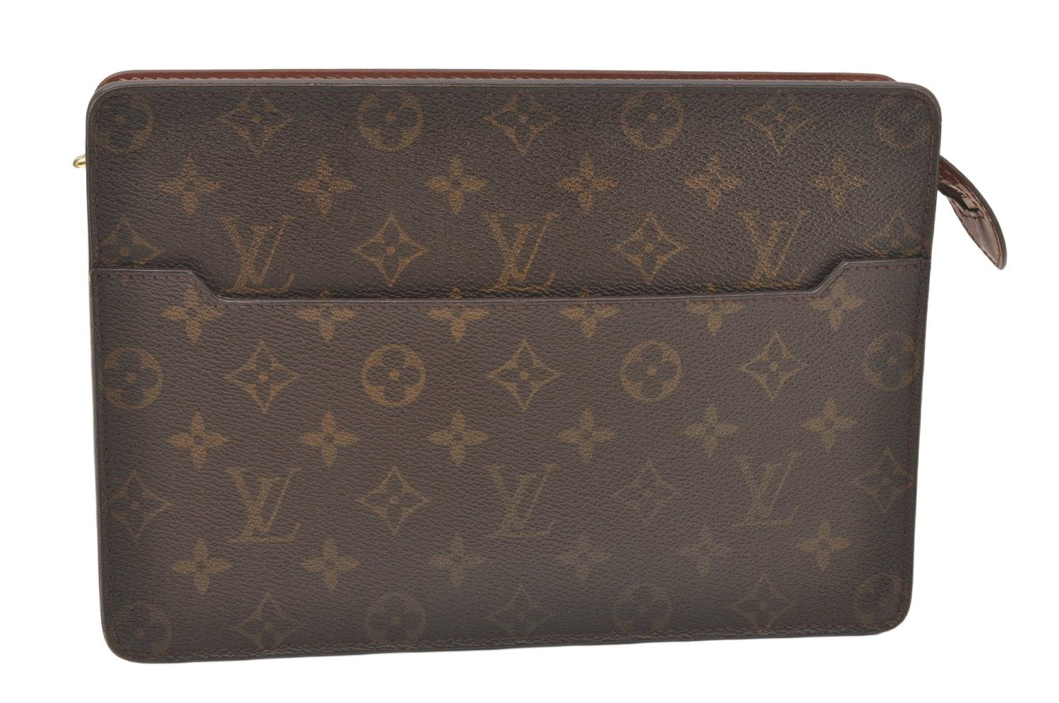 Authentic Louis Vuitton Monogram Pochette Homme Clutch Hand Bag M51795 LV 5677K