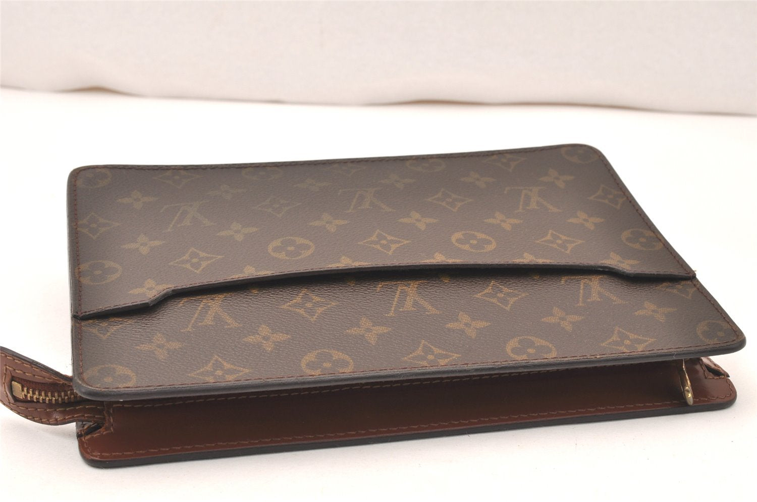 Authentic Louis Vuitton Monogram Pochette Homme Clutch Hand Bag M51795 LV 5677K